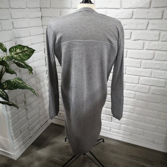 Dynamite Ladies Size Small Long Grey Lightweight Open Cardigan - Picture 2 of 9